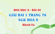 Giải bài 1 trang 76 SGK Hoá 9: Tính chất hoá học của Phi kim